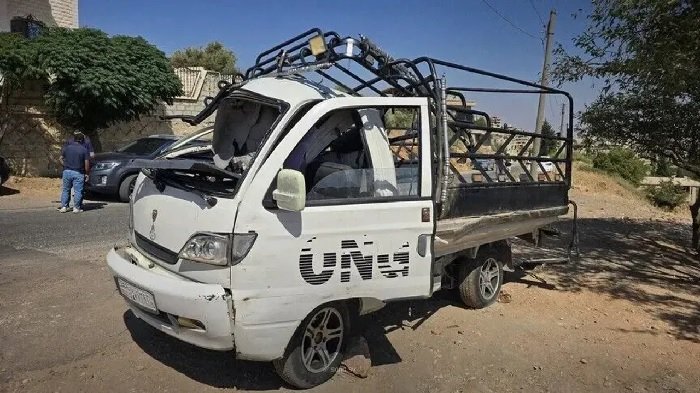 السيارة المستهدفة بدمشق